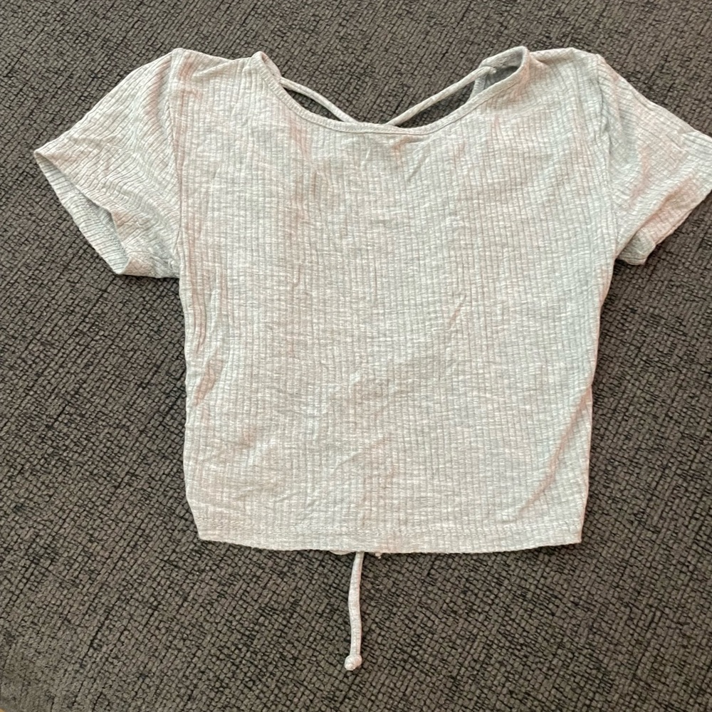 Women’s Heather Gray Cropped T-shirt